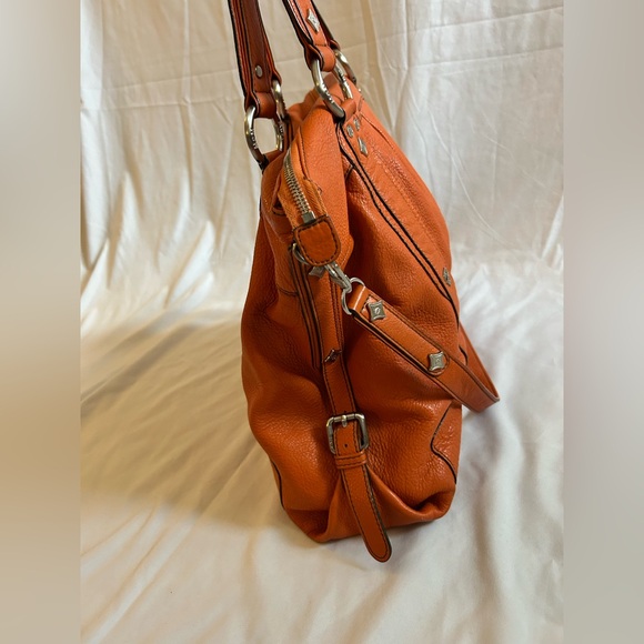 MCM Orange Leather Shoulder Bag - Picture 6 of 17